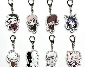 Danganronpa V3:Killing Harmony Portachiavi acrilico, Kokichi Oma, Shuichi Saihara, Kaede Akamatsu, Miu Iruma, Portachiavi Anime, Regalo per gli amici