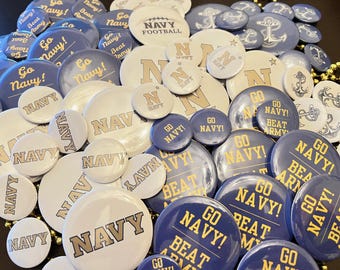 Navy Game Day Buttons