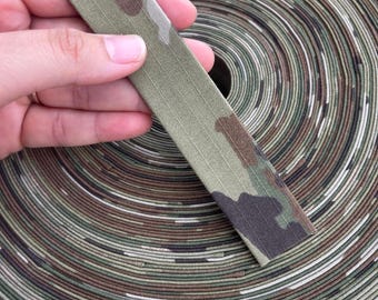 Blank OCP Name Tape by the yard, Scorpion Camo Army Military Spec Fabric, 1 inch and 2 inch height cut per yard or 7 inch length