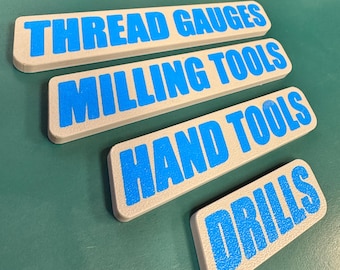 Custom TOOL BOX Labels (10pack) Gift for machinist, mechanic, or handyman
