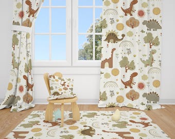 Dinosaur Nursery Curtains, Kids Room Decor