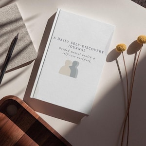 Self Discovery Journal PDF | Guided Reflection Workbook | Mental Health Journal | Self Care Workbook | 100 Page Digital Journal
