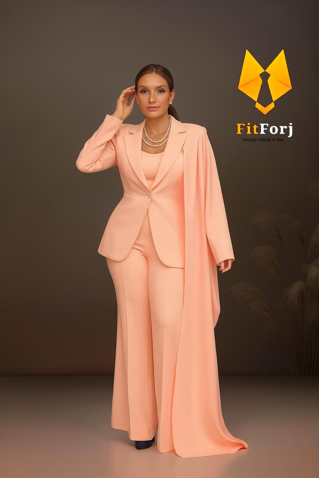 Rose Gold Pant Suit - Etsy