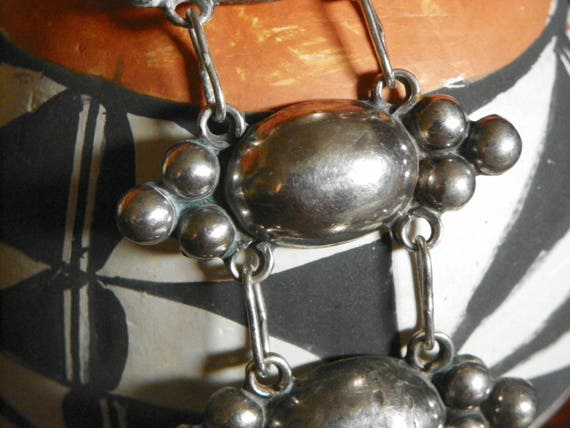 sterling silver old coffee bean style Mexican bra… - image 8