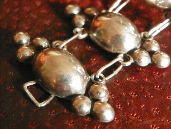 sterling silver old coffee bean style Mexican bra… - image 4