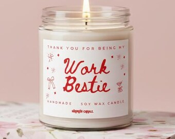Coworker Gifts for Coworker, Colleague Funny Coworker Gift, Work Friend Gifts, Work Bestie Candle, Work Wife Gift, Bulk Christmas Gifts