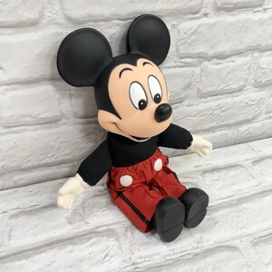 Vintage Disney World MICKEY MOUSE 14" Plush Doll With Vinyl Head 90s Collectible image 12