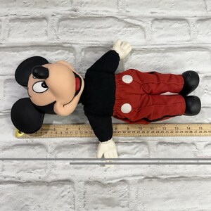 Vintage Disney World MICKEY MOUSE 14" Plush Doll With Vinyl Head 90s Collectible image 10