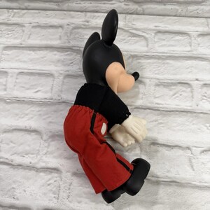 Vintage Disney World MICKEY MOUSE 14" Plush Doll With Vinyl Head 90s Collectible image 6