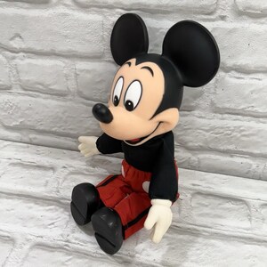Vintage Disney World MICKEY MOUSE 14" Plush Doll With Vinyl Head 90s Collectible image 13