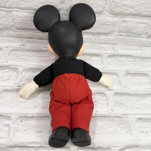 Vintage Disney World MICKEY MOUSE 14" Plush Doll With Vinyl Head 90s Collectible image 4