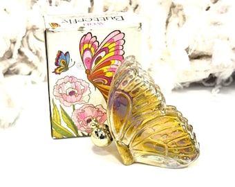 Vintage AVON Butterfly Bottle Here's My Heart UNFORGETTABLE Cologne 1.5 oz New