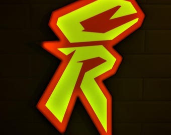 Caixa de luz LED com o logotipo Honda CR | Decoração de motocross impressa em 3D