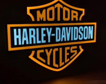 Letreiro luminoso de LED com o logotipo da Harley Davidson