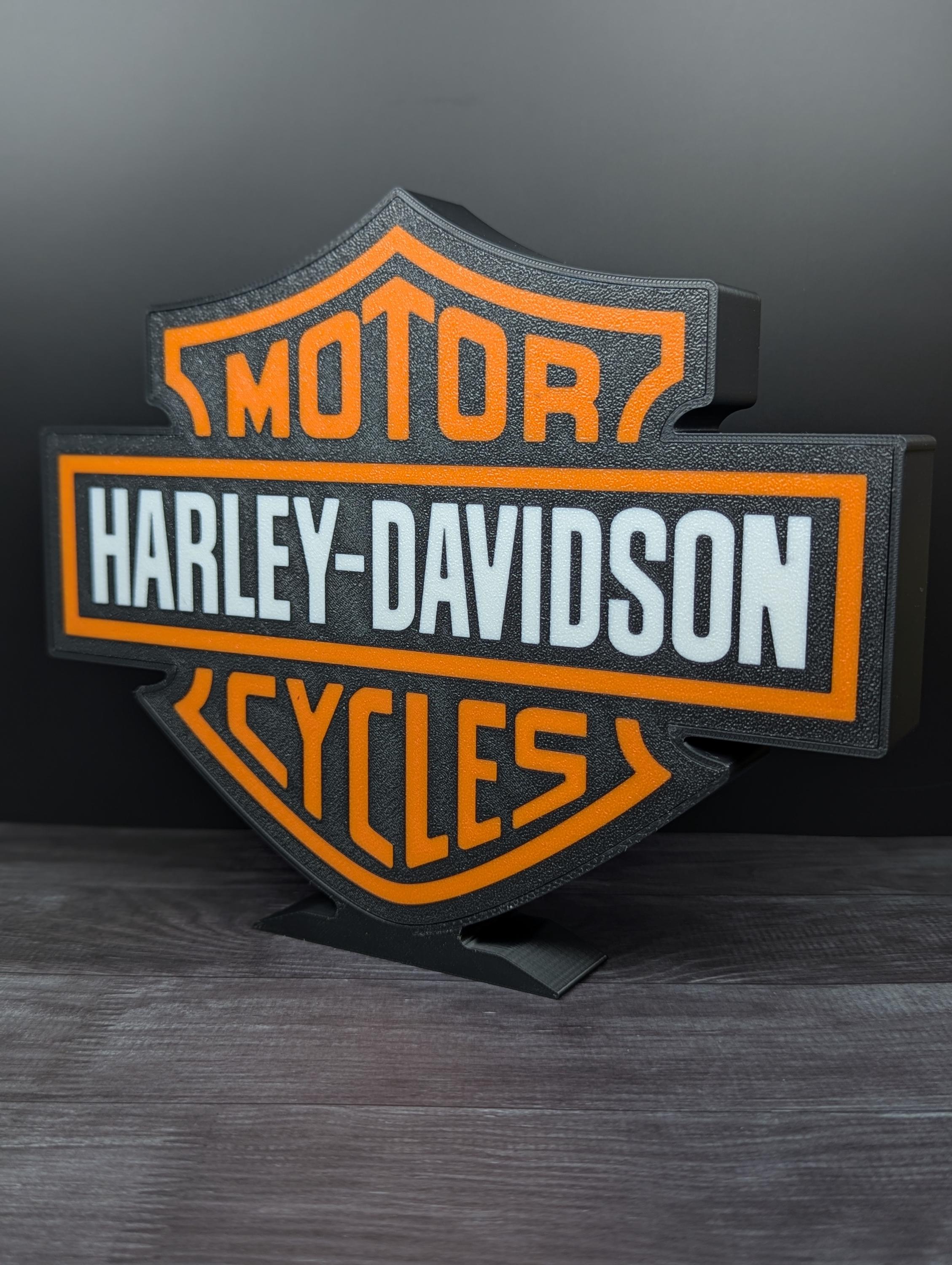 Haley Led Sign Harley Davidson Logo LED Lightbox Sign - Etsy Canada