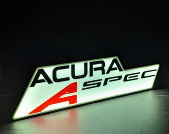 Letreiro luminoso de LED com o logotipo Acura A-Spec