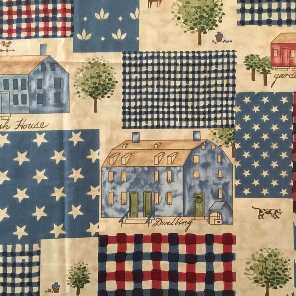 2 Yards - Raymond Waites - Mill Creek Fabric- Rural Buildings