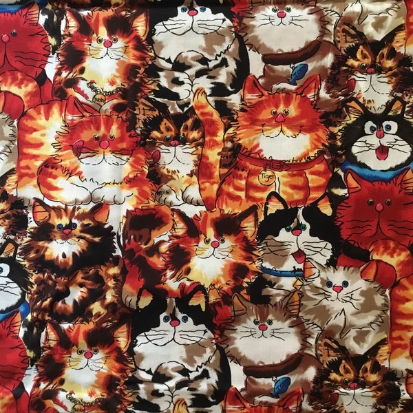 1 Yard - Jelly Bean Junction - Cat Fabric