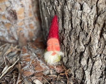 Finger-Puppet Gnome with Bushy Mustache