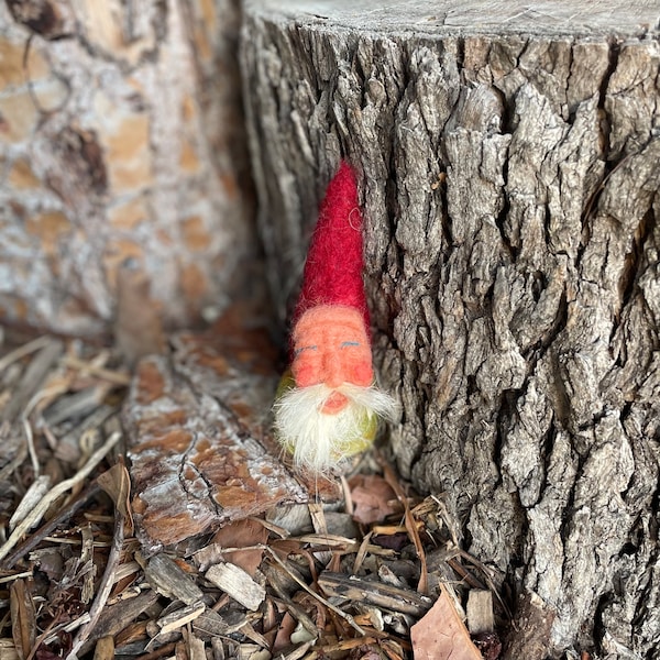 Finger-Puppet Gnome with Bushy Mustache