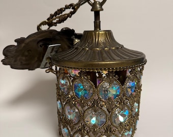 Hollywood Regency Style Swag Lamp