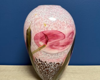 Rick Satava Wisteria Harvest Moon Art Glass Vase Large 14" Signed - Etsy