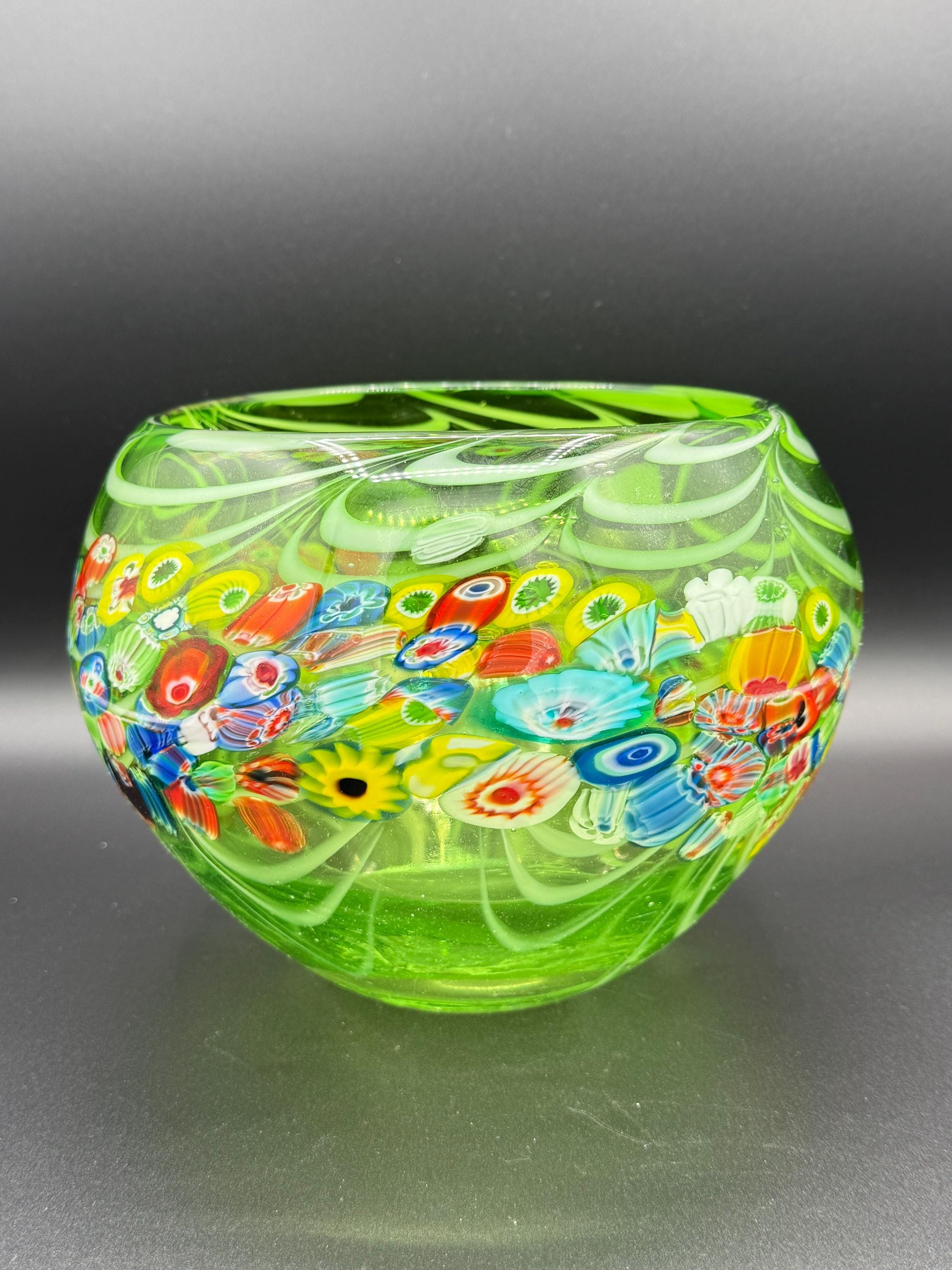 Murano Millefiori Glass Bowl - Etsy
