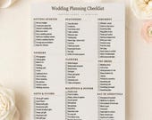 Wedding Checklist Template, Printable Wedding Organizer, Minimalist Bridal Planner, Wedding Planning To Do List PDF