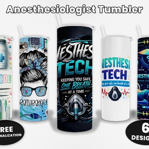 Vaso térmico de 20 oz para técnicos de anestesia, regalo para CRNA, regalo para anestesiólogos, vaso médico, regalo para técnicos quirúrgicos, vaso para el sector salud