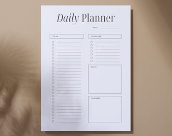 Minimalist Planner Bundle | Daily, Weekly, Meal Planner (PDF)