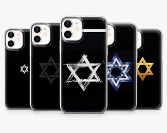 Israel Phone Case Star of David Cover for iPhone 17Pro, 16, 15, 14, 13, 12, 11, Samsung S26, S25, S24, S23Fe, A16, A56, Pixel 10, 9Pro, 8A