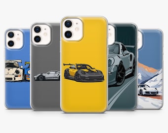 GT3RS Phone Case German Sports Car Cover for iPhone 17Pro, 17e, 16, 15, 14, 13, 12, Samsung S26, S25, S24, S23Fe, A16, A56, Pixel 10,9Pro