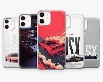 JDM Car Phone Case Japanese NSX Cover for iPhone 17Pro, 16, 15, 14, 13, 12, 11, Samsung S26, S25, S24, S23Fe, A16, A56, Pixel 10, 9Pro, 8A