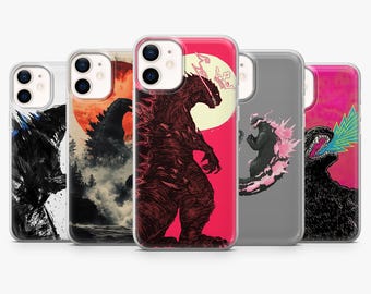 Godzilla Phone Case King Gong Kaiju Monster Cover for iPhone 17Pro, 16, 15, 14, 13, 12, Samsung S26, S25, S24,S23Fe,A16, A56, Pixel 10, 9Pro
