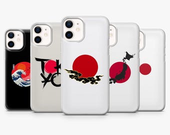 Japan Phone Case Japanese Flag Cover for iPhone 17Pro, 16, 15, 14, 13, 12, 11, Samsung S26, S25, S24, S23Fe, A16, A56, Pixel 10, 9Pro, 8A
