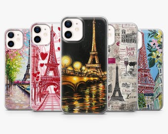 Eiffel Tower Phone Case Paris Cover for iPhone 17Pro, 17, 16, 15, 14, 13, 12, 11, Samsung S26, S25, S24, S23Fe, A16, A56, Pixel 10, 9Pro, 8A