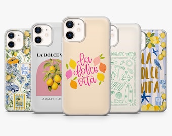 La Dolce Vita Phone Case Amalfi Italy Cover for iPhone 17Pro, 16, 15, 14, 13, 12, Samsung S26, S25, S24, S23Fe, A16, A56, Pixel 10, 9Pro