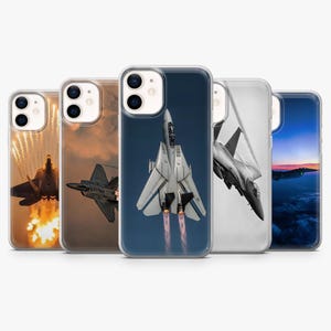 Fighter Jet Phone Case Aviation Plane Cover for iPhone 17Pro, 16, 15, 14, 13, 12, Samsung S26, S25, S24, S23Fe, A16, A56, Pixel 10, 9Pro, 8A
