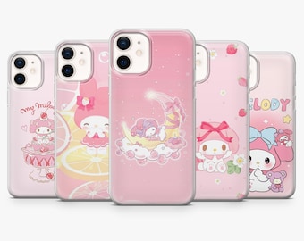 My Melody Phone Case Pink Sanrio Cover for iPhone 17Pro, 17, 16, 15, 14, 13, 12, Samsung S26, S25, S24, S23Fe, A16, A56, Pixel 10, 9Pro, 8A