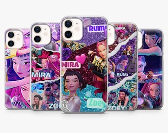 Kpop Demon Hunters Phone Case Mira, Zoey Cover for iPhone 17Pro, 16, 15, 14, 13, 12, Samsung S26, S25, S24, S23Fe, A16, A56, Pixel 10, 9Pro