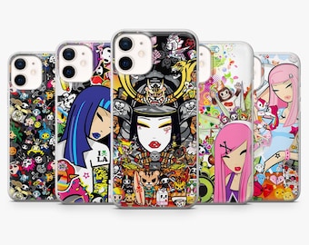 Tokidoki Phone Case Japanese TKDK Cover for iPhone 17Pro, 17, 16, 15, 14, 13, 12, 11, Samsung S26, S25, S24, S23Fe, A16, A56, Pixel 10, 9Pro