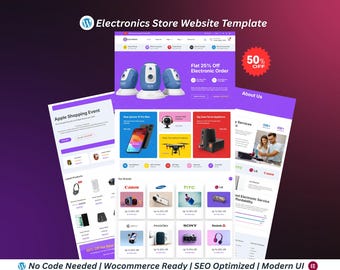 Tech Store Website Template | Elementor WordPress Design