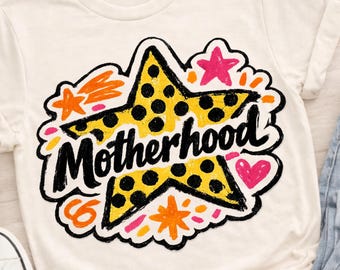 Imagen PNG de maternidad, diseño de estrella femenina y caprichosa, gráfico de la vida de una madre cristiana (archivo PNG)