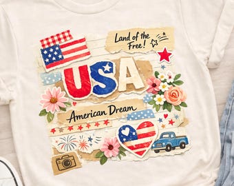 Chica estadounidense PNG, Patriótico PNG, Bandera estadounidense PNG, Hecho en Estados Unidos PNG, Rayas delicadas y originales PNG, Camisetas cristianas del Día de los Caídos PNG