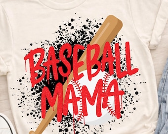 Día de juego de Baseball Mama PNG, diseño de salpicaduras de pelota de juego (descarga PNG)