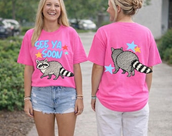 Nos vemos pronto Mapache PNG, PNG popular, Camiseta de mapache PNG, Mapache basura PNG, Frase pegadiza PNG, Respeta a los locales PNG, PNG femenino, PNG de tendencia