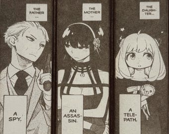 Ensemble d'aimants Spy x Family - Panneau manga anime en bois 3 pièces