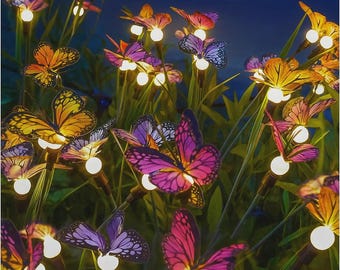Solar Butterfly Garden Lights | Swaying Outdoor Decoration