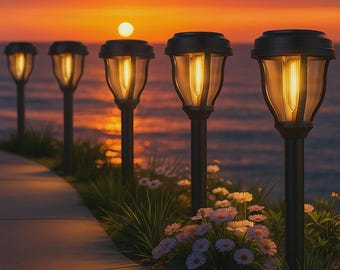 Waterdichte zonnepadverlichting | Tuindecoratie buiten, automatisch aan/uit