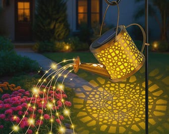 Solar Watering Can Lights | Waterproof Solar Garden Lanterns for Patio | Yard & Pathwa | Outdoor Decorative Lights for Christmas